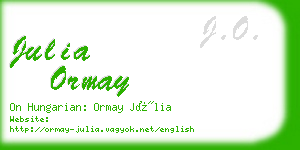 julia ormay business card